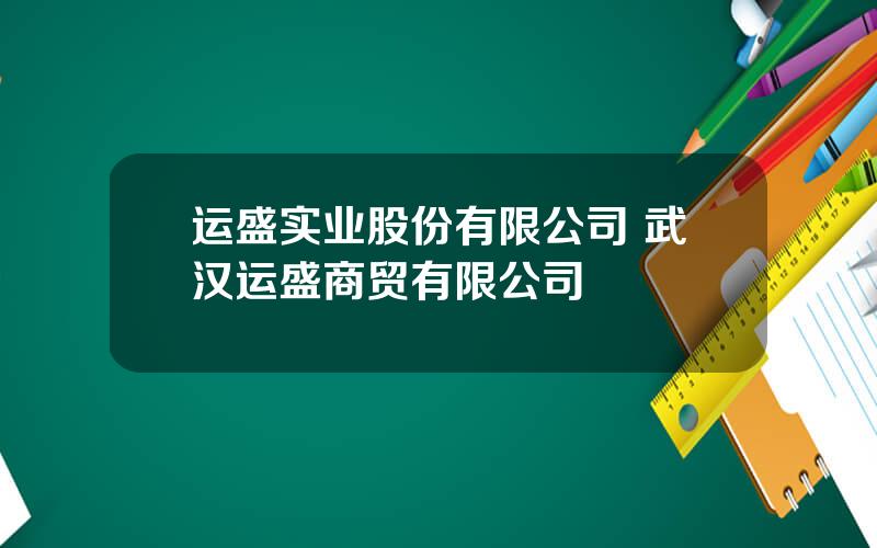 运盛实业股份有限公司 武汉运盛商贸有限公司